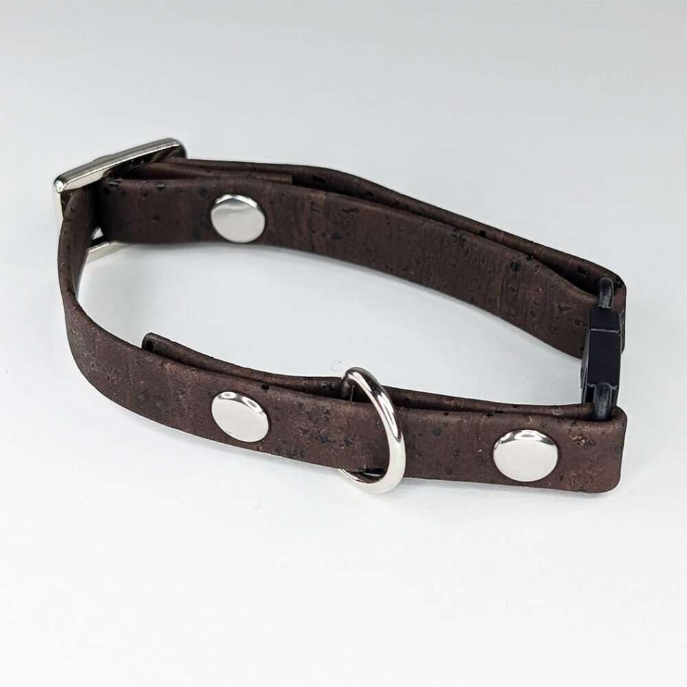 Cork Breakaway Cat Collar in Brown
